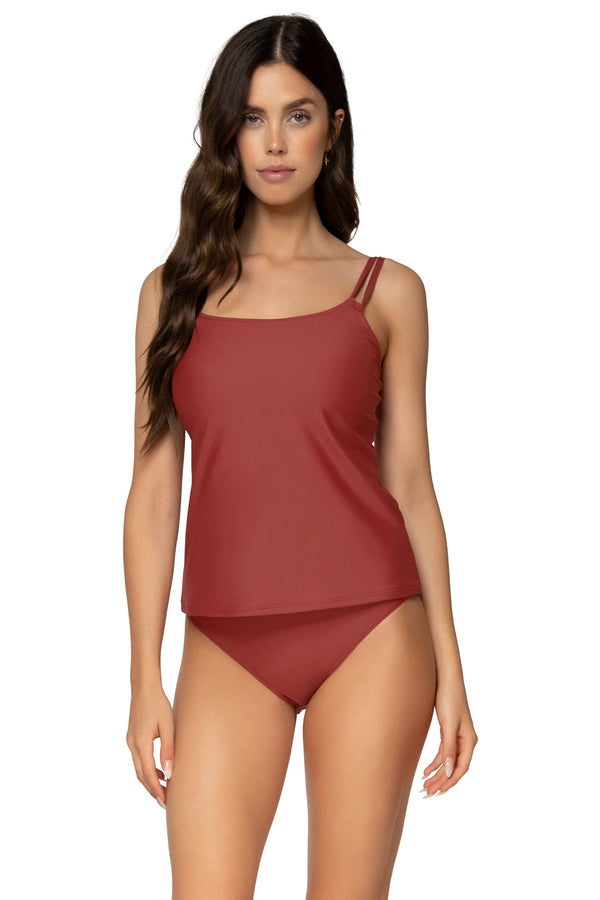 Sunsets Tuscan Red Taylor Tankini Top
