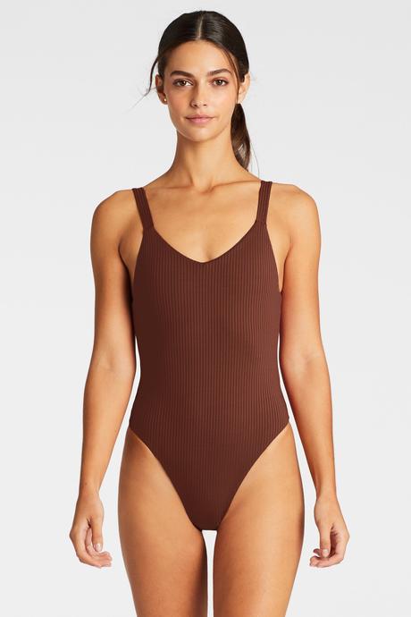 Pryceless Creations Clothing The Brown LV Swimsuit Small
