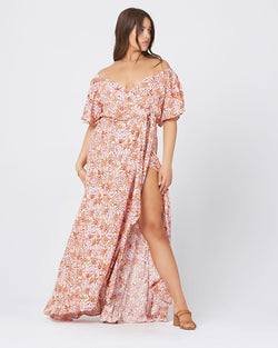 L*SPACE Lily Of The Valley Printed Panama Dress