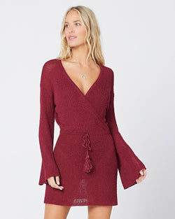L*SPACE Cabernet Topanga Sweater Knit Cover-Up