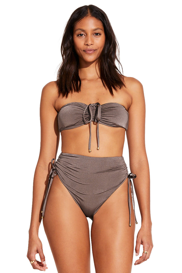 Vitamin A Mineral Shimmer Ecolux Gemma Ruched Bandeau Top